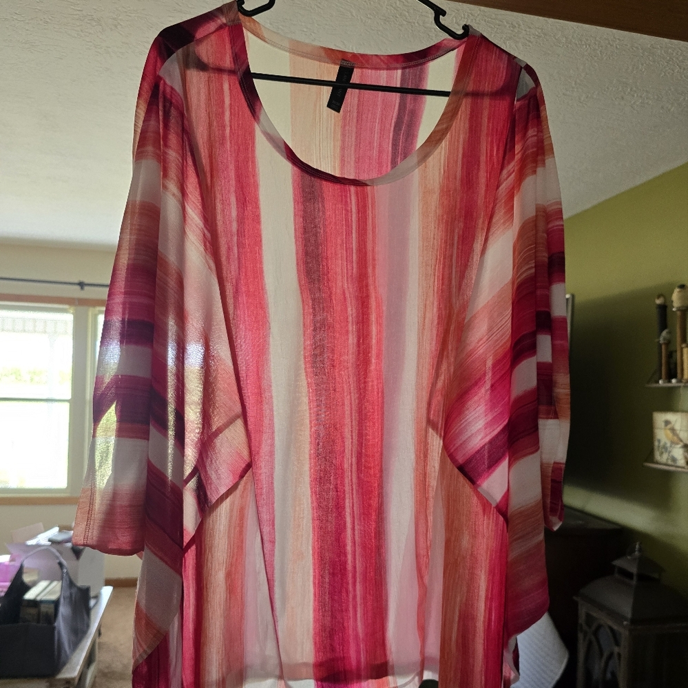 Lane Bryant Sheer plus women's blouse